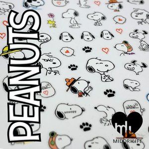 PEANUTS (Snoopy Face) Fingernail Stickers Manicure Decals